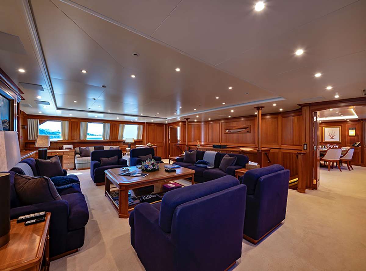 Sailing Yacht 'JASALI  II' Main saloon, 10 PAX, 11 Crew, 173.00 Ft, 52.00 Meters, Built 1998, Perini Navi, Refit Year 2016
