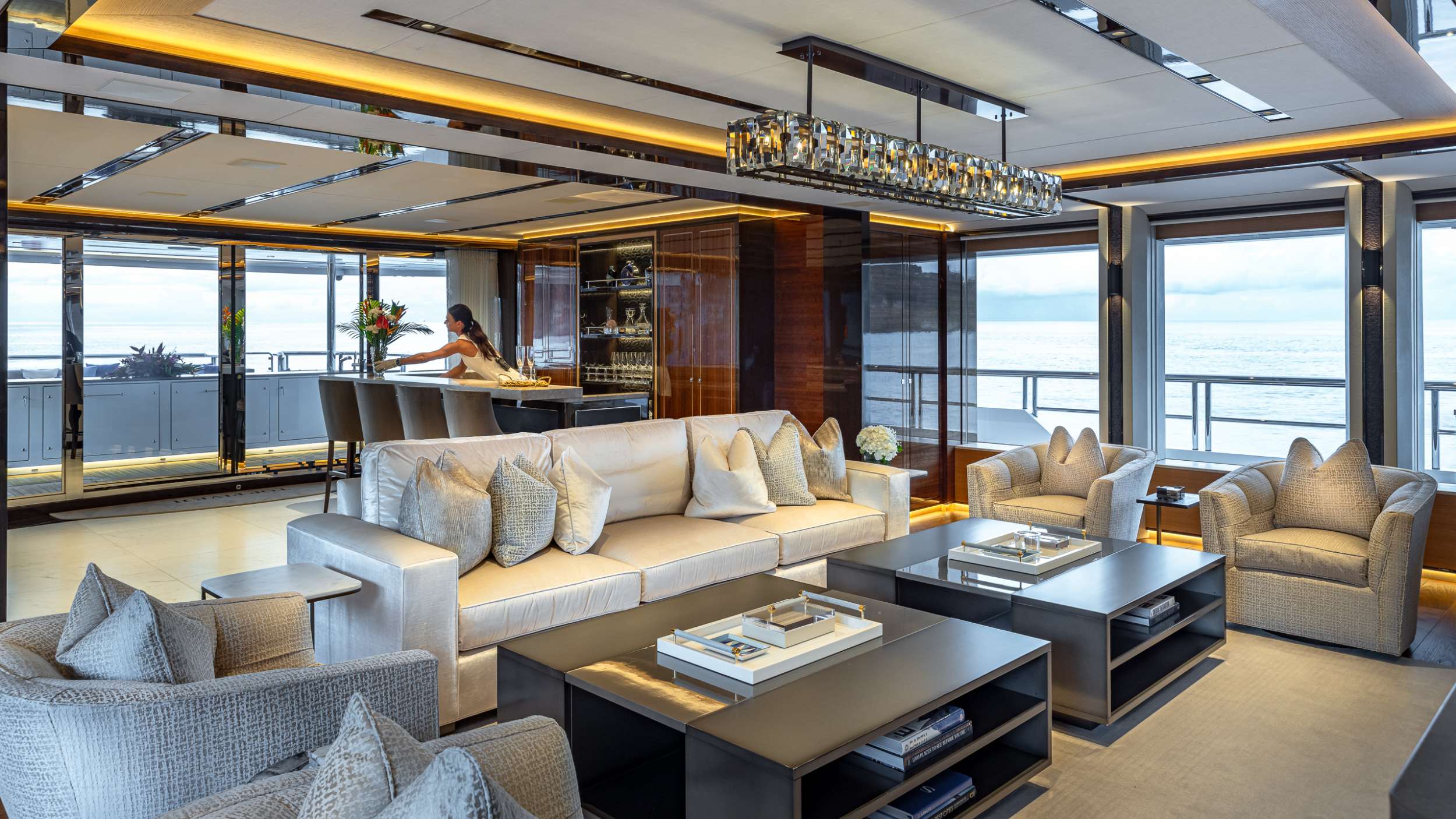 Motor Yacht 'TOP FIVE II' Main Deck Salon, 12 PAX, 19 Crew, 200.00 Ft, 61.00 Meters, Built 2021, Hakvoort