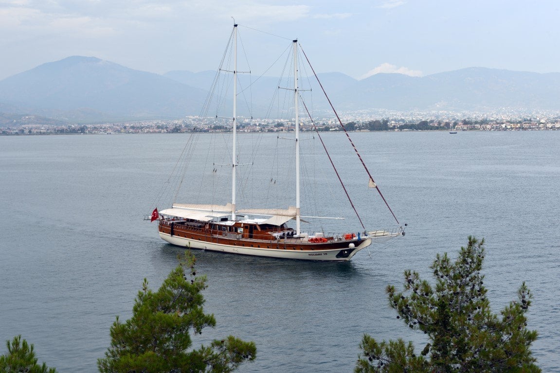 Motor Sailing Yacht 'HOLIDAY X' Aft Deck, 22 PAX, 6 Crew, 127.92 Ft, 39.00 Meters, Built 2005, Fethiye Shipyard