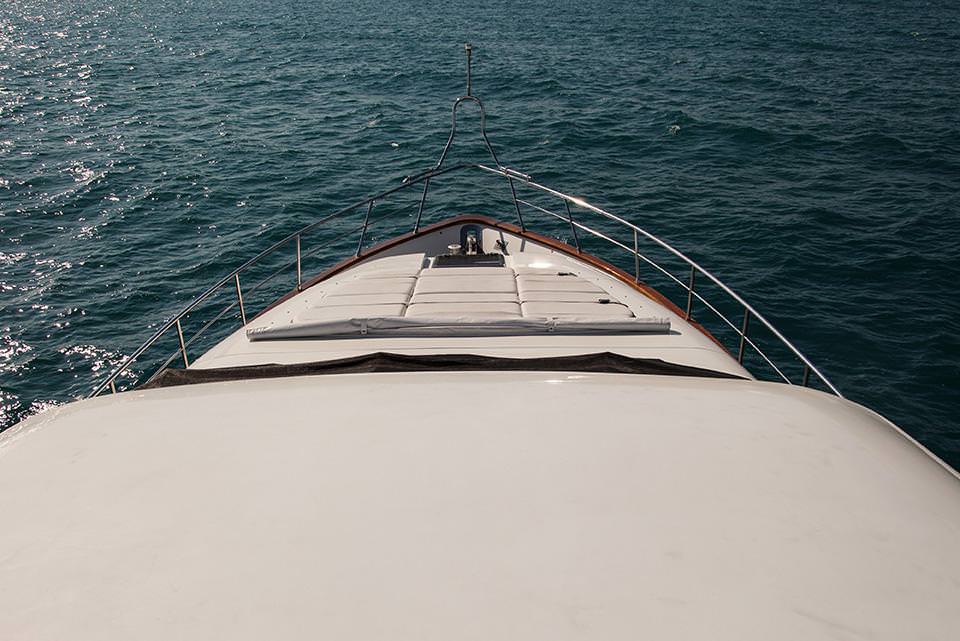 Motor Yacht 'YAKOS (2)' front sunpad, 9 PAX, 2 Crew, 70.00 Ft, 21.00 Meters, Built 2007, Maiora, Refit Year 2018/19