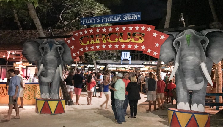 corporate group party at Foxy's on Jost Van Dyke