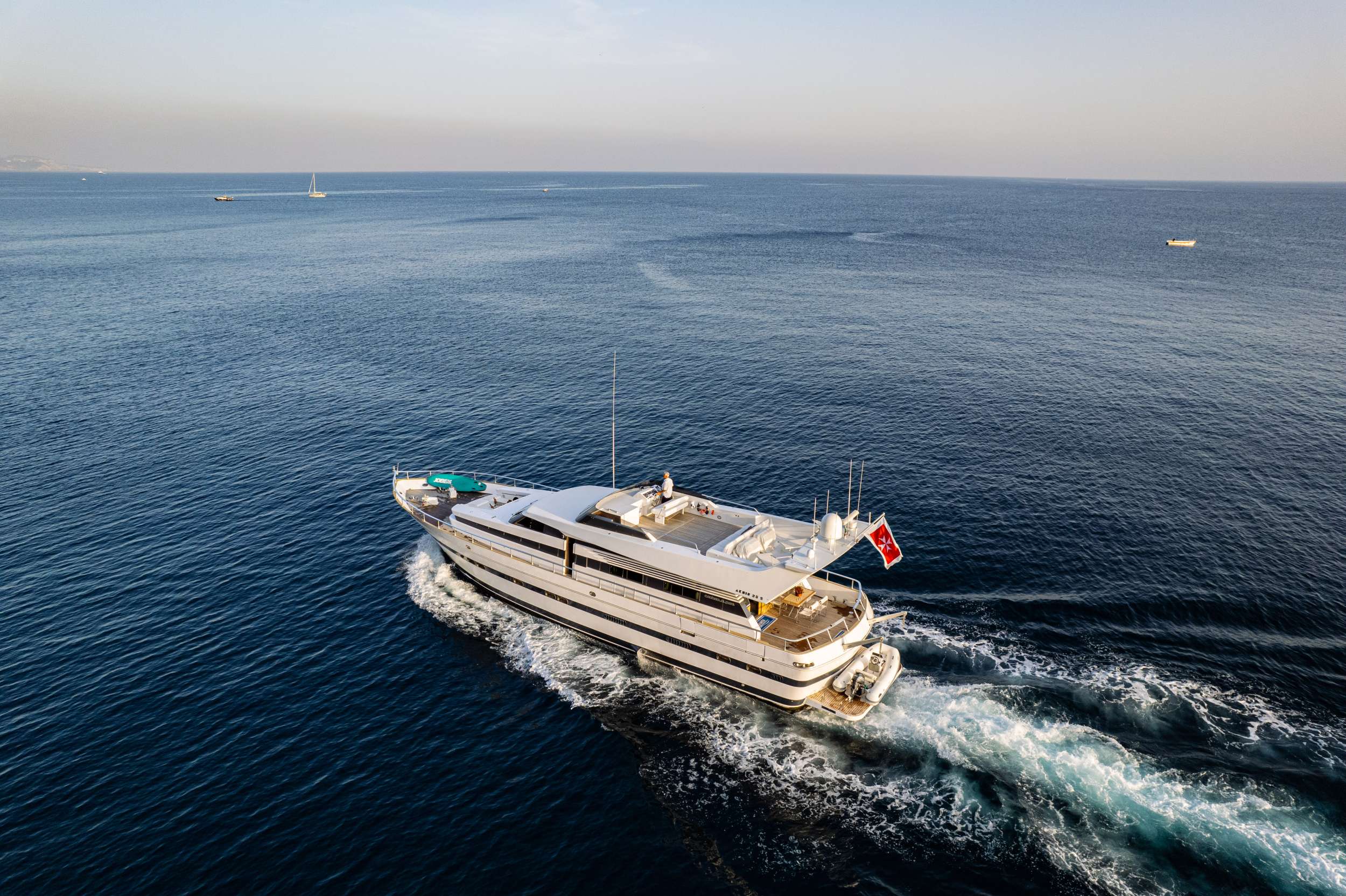 Motor Yacht 'SANDI IV' Left side, 8 PAX, 4 Crew, 82.00 Ft, 25.00 Meters, Built 1990, Cantieri di Pisa, Italy, Refit Year 2020