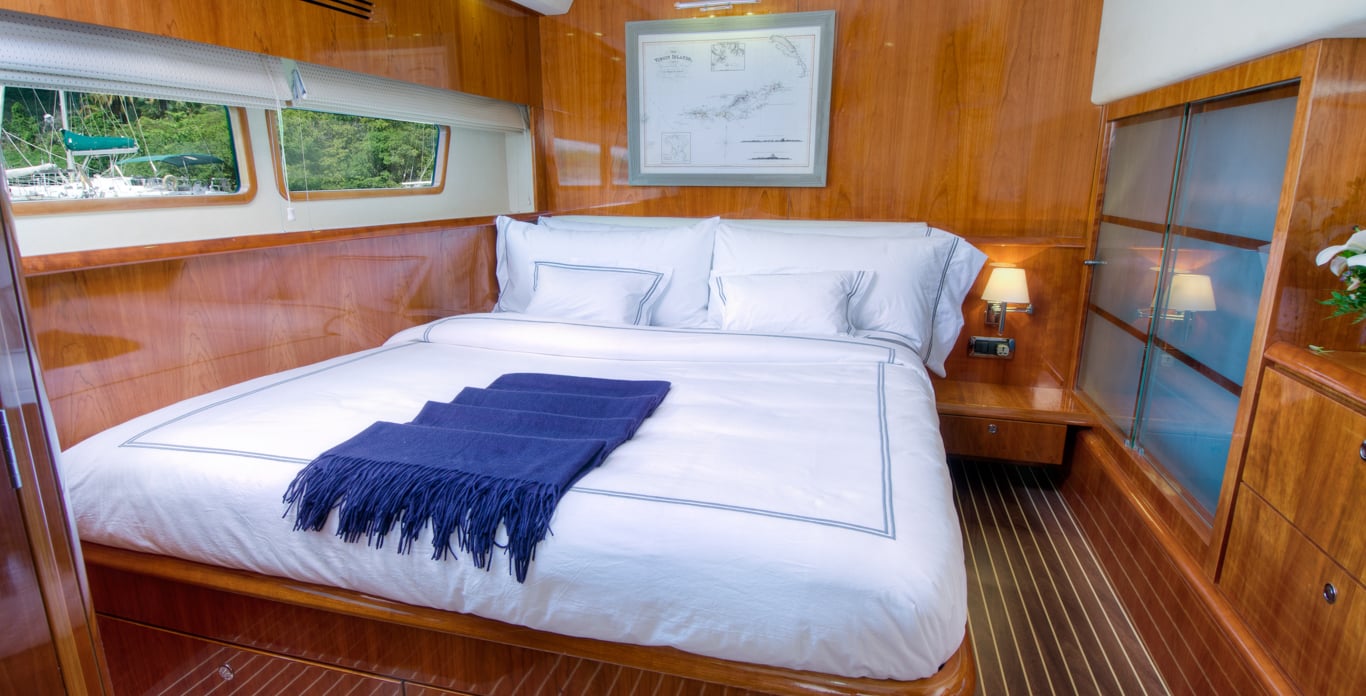 guest cabin on a catmaran