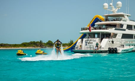 watersports on a superyacht charter