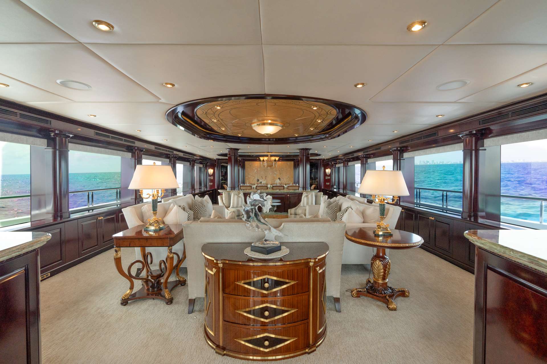 Motor Yacht 'MISS CHRISTINE' Main Salon, 11 PAX, 9 Crew, 157.00 Ft, 47.00 Meters, Built 2006, Trinity Yachts, Refit Year 2022