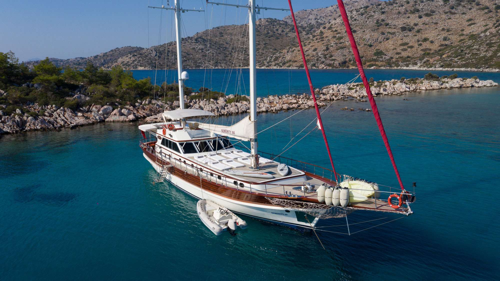 Motor Sailing Yacht 'SERENITY 86' SERENITY 86, 8 PAX, 4 Crew, 85.00 Ft, 26.00 Meters, Built 2007, MURAL SHIPYARDS, Refit Year 2019