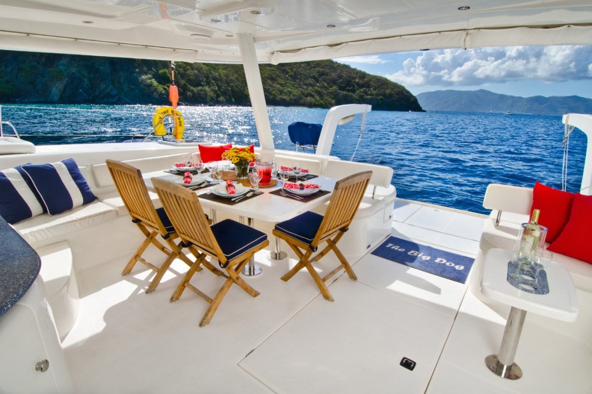 Catamaran Yacht 'THE BIG DOG' Alfresco dining, 8 PAX, 2 Crew, 62.00 Ft, 18.00 Meters, Built 2002, Leopard, Refit Year 2018