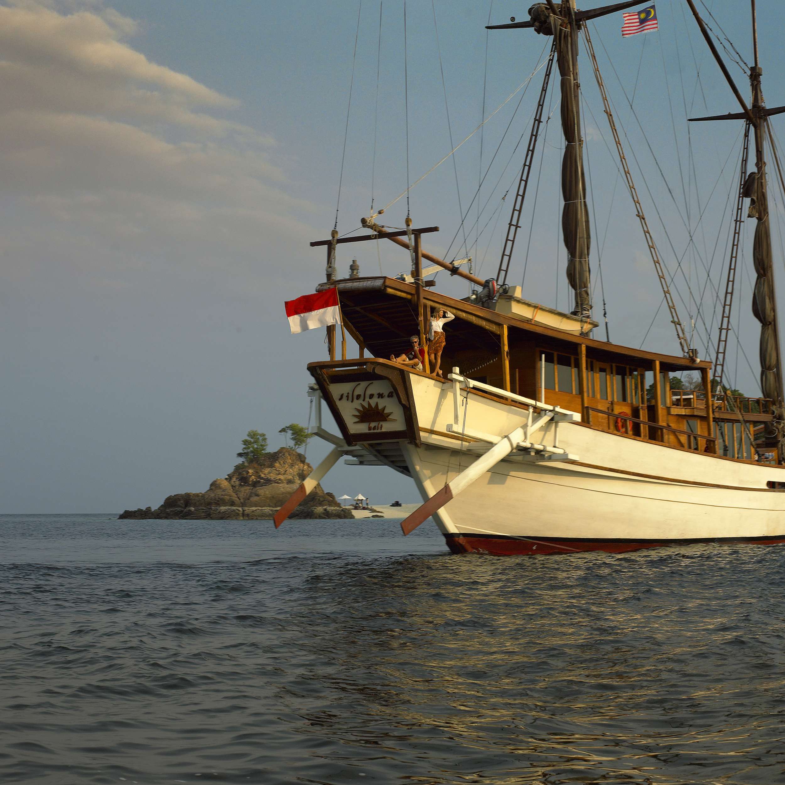 Motor Sailing Yacht 'SILOLONA' Aft deck, 10 PAX, 17 Crew, 164.00 Ft, 50.00 Meters, Built 2004, Custom, Refit Year 2020