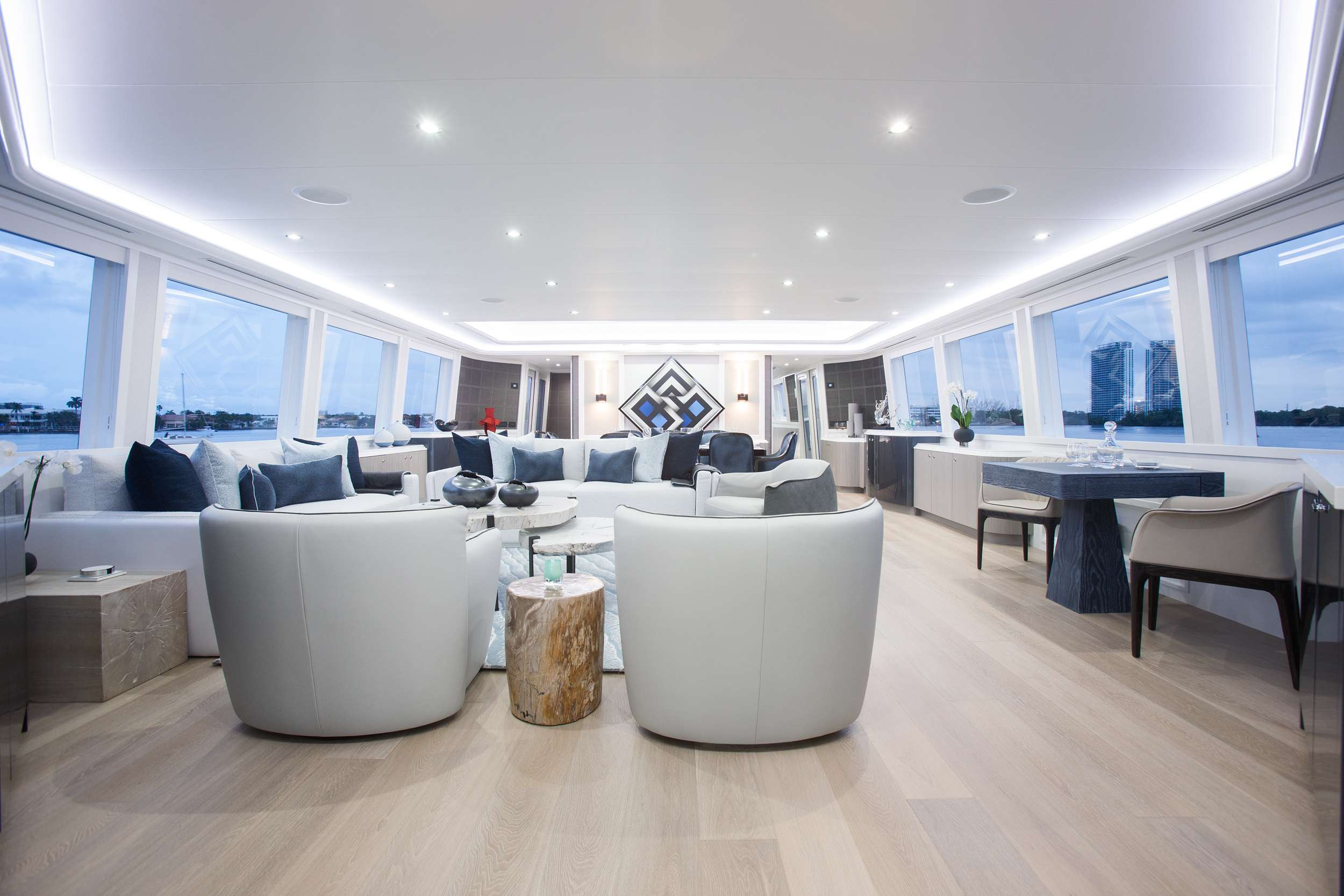 Motor Yacht 'HANNAH' Main Salon, 9 PAX, 5 Crew, 112.00 Ft, 34.00 Meters, Built 2003, Westport, Refit Year 2020