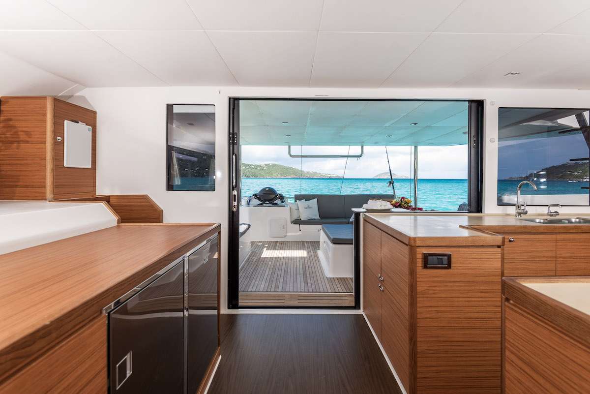 Catamaran Yacht 'AQUANIMITY' Salon to Cockpit, 8 PAX, 2 Crew, 48.00 Ft, 14.00 Meters, Built 2021, Dufour