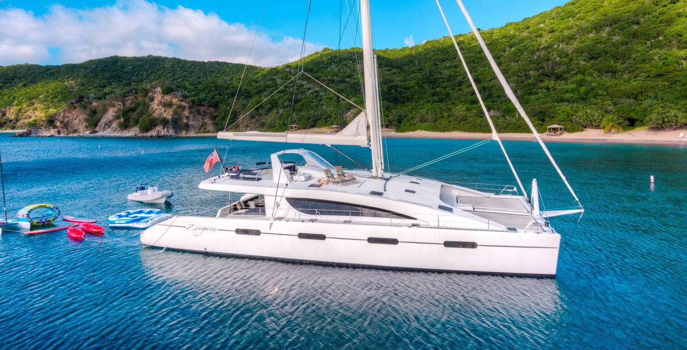 luxury catamaran charters on Zingara