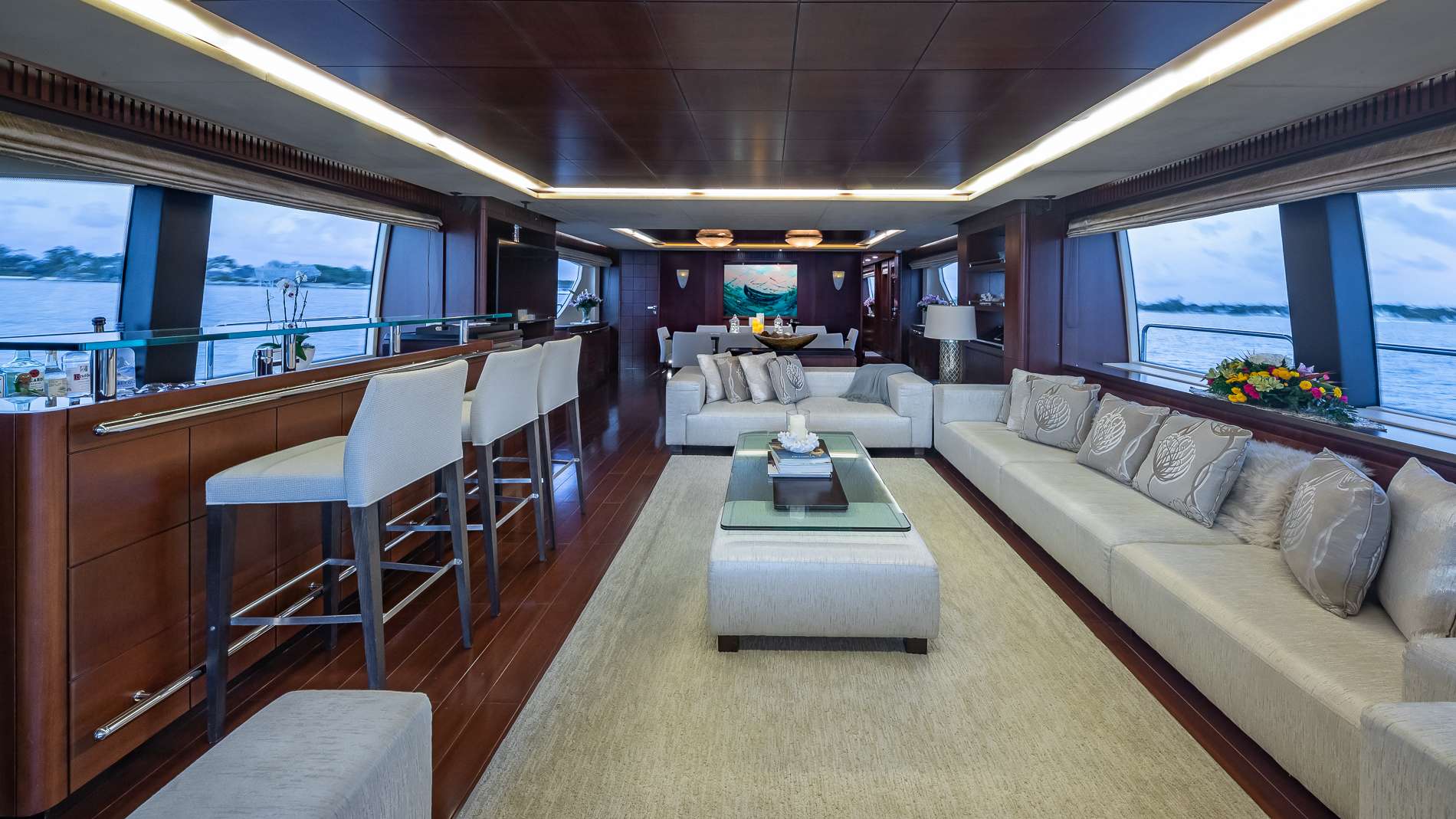 Motor Yacht 'TAIL LIGHTS' Salon Forward, 12 PAX, 6 Crew, 116.00 Ft, 35.00 Meters, Built 2011, Azimut, Refit Year 2021