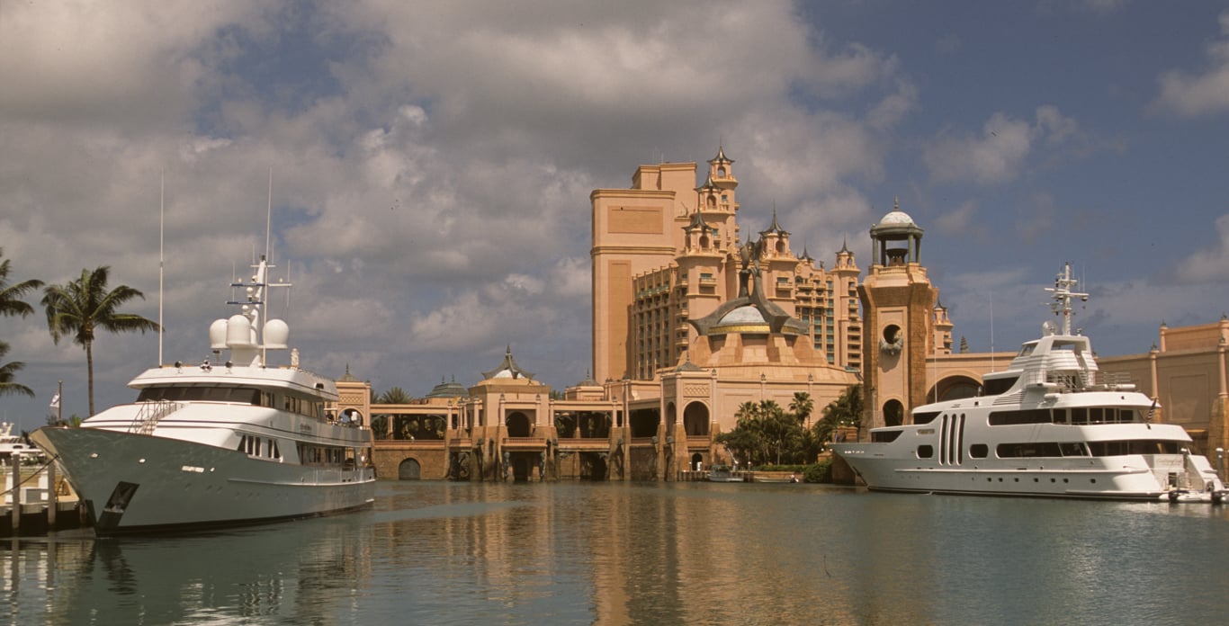 yacht marina at Atlantis in the Bahamas