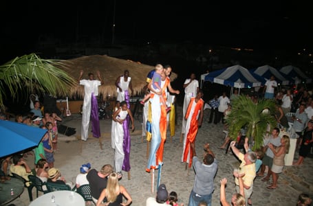 mock jumbie party for a corporate group in Leverick Bay