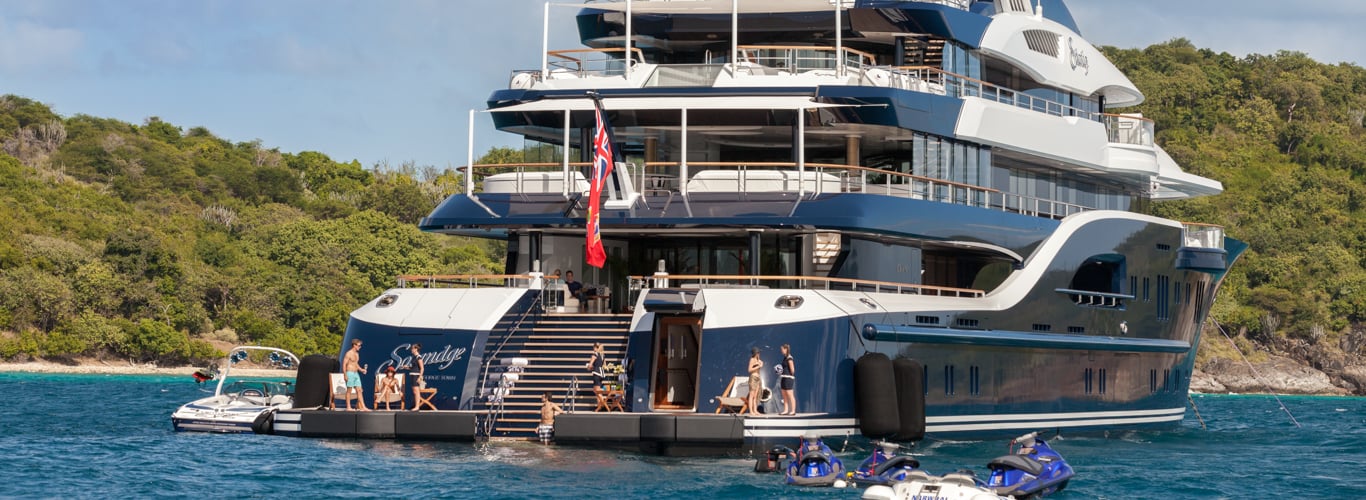 Beach club on Superyacht Charters