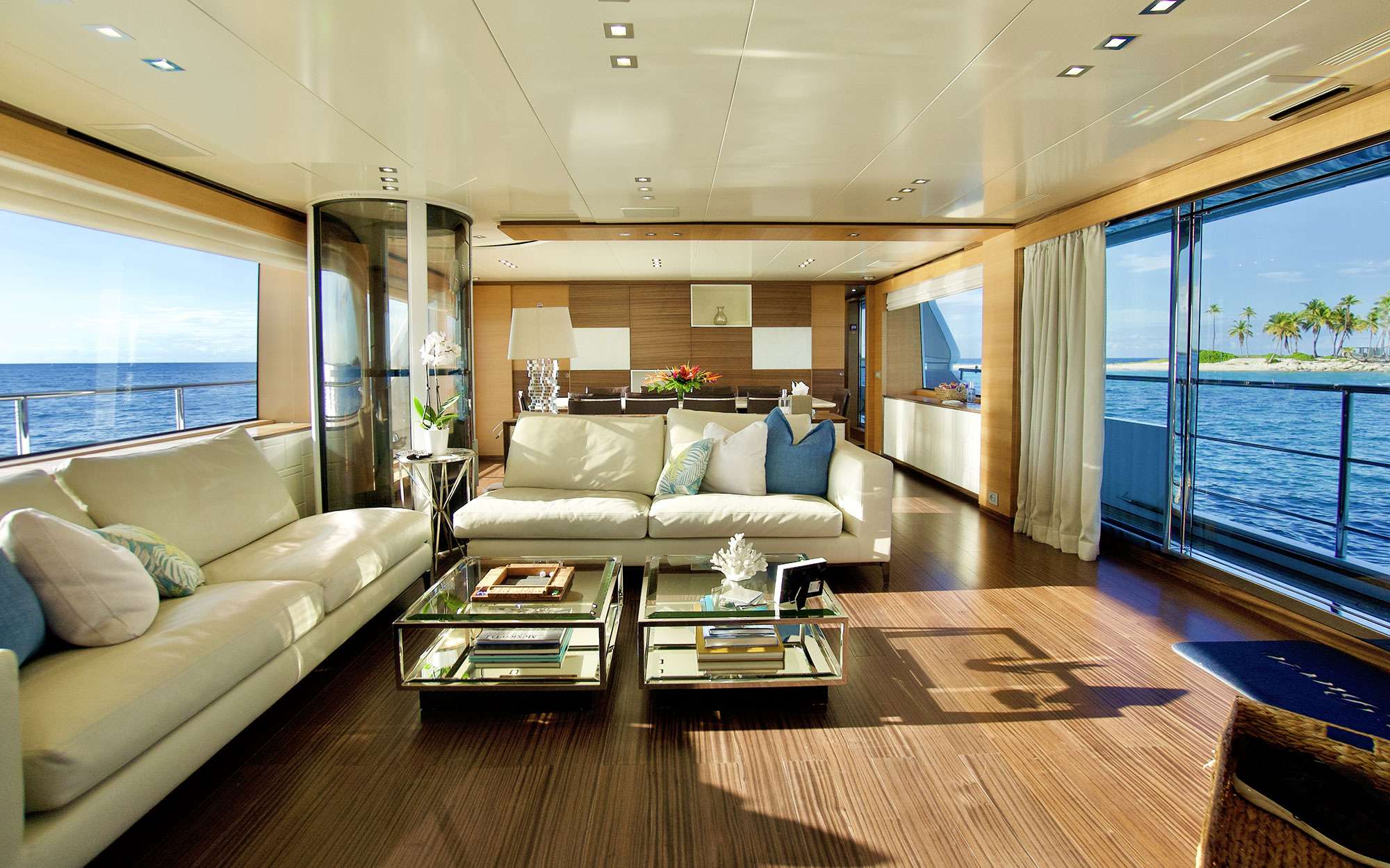 Motor Yacht 'COOL BREEZE' Main Salon Forward Facing, 10 PAX, 6 Crew, 108.00 Ft, 33.00 Meters, Built 2014, Benetti