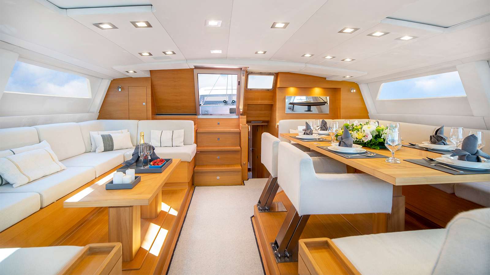 Sailing Yacht 'BLACK LION' Main Salon, 9 PAX, 4 Crew, 100.00 Ft, 30.00 Meters, Built 2012, Perini Navi, Refit Year 2016
