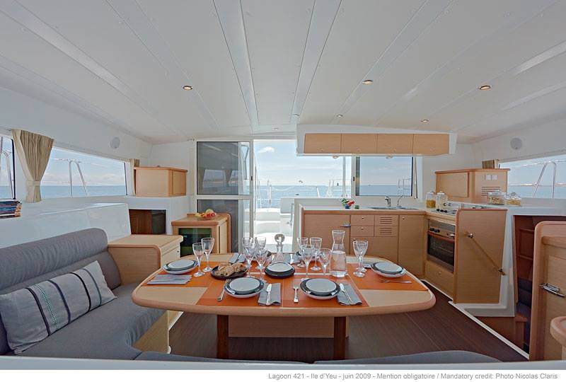 Catamaran Yacht 'PALUKO' indoor  saloon, 8 PAX, 1 Crew, 41.36 Ft, 12.61 Meters, Built 2011, Lagoon
