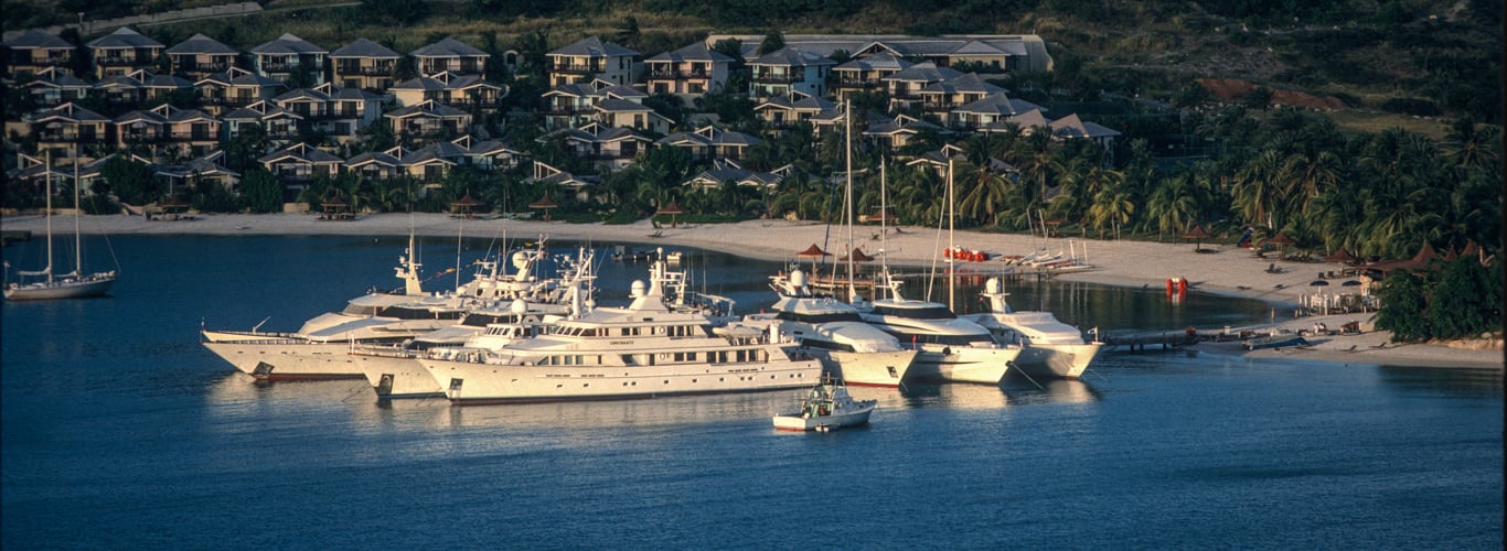 Superyacht Flotilla Berthed in Antigua