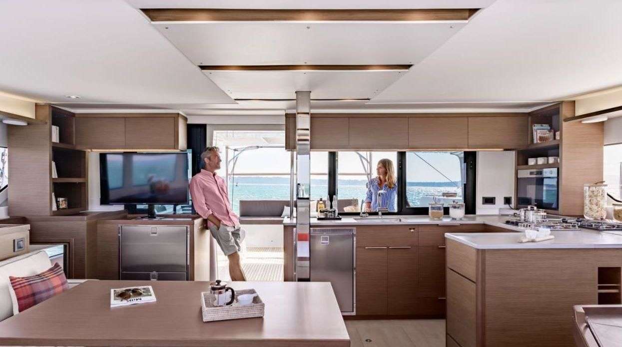 Catamaran Yacht 'KING VIVI' Interior space / saloon and kitchen, 8 PAX, 2 Crew, 46.00 Ft, 14.00 Meters, Built 2021, Lagoon