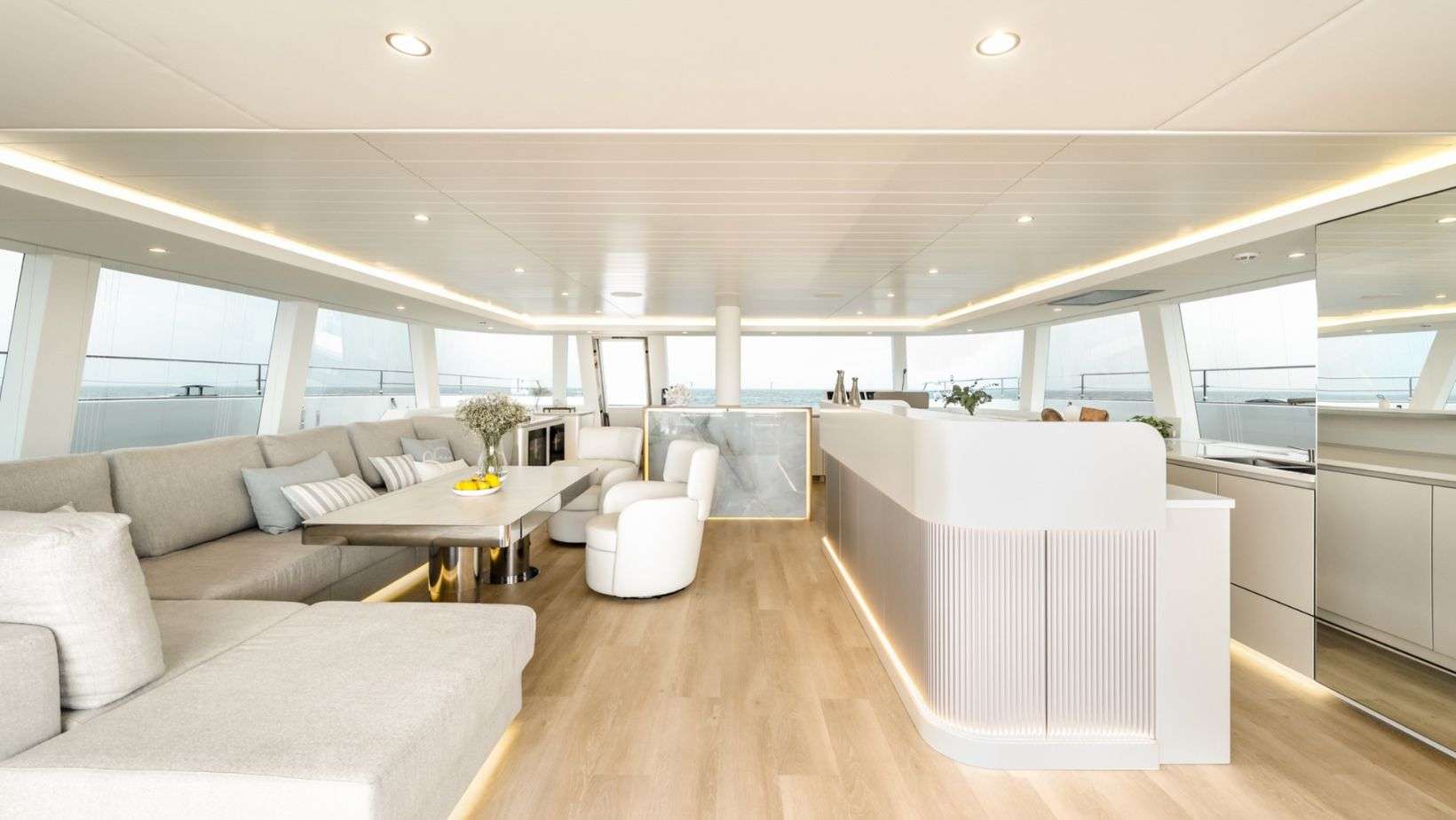 Catamaran Yacht 'OHANA' Salon + Galley View, 10 PAX, 4 Crew, 80.00 Ft, 24.00 Meters, Built 2023, Sunreef Yachts
