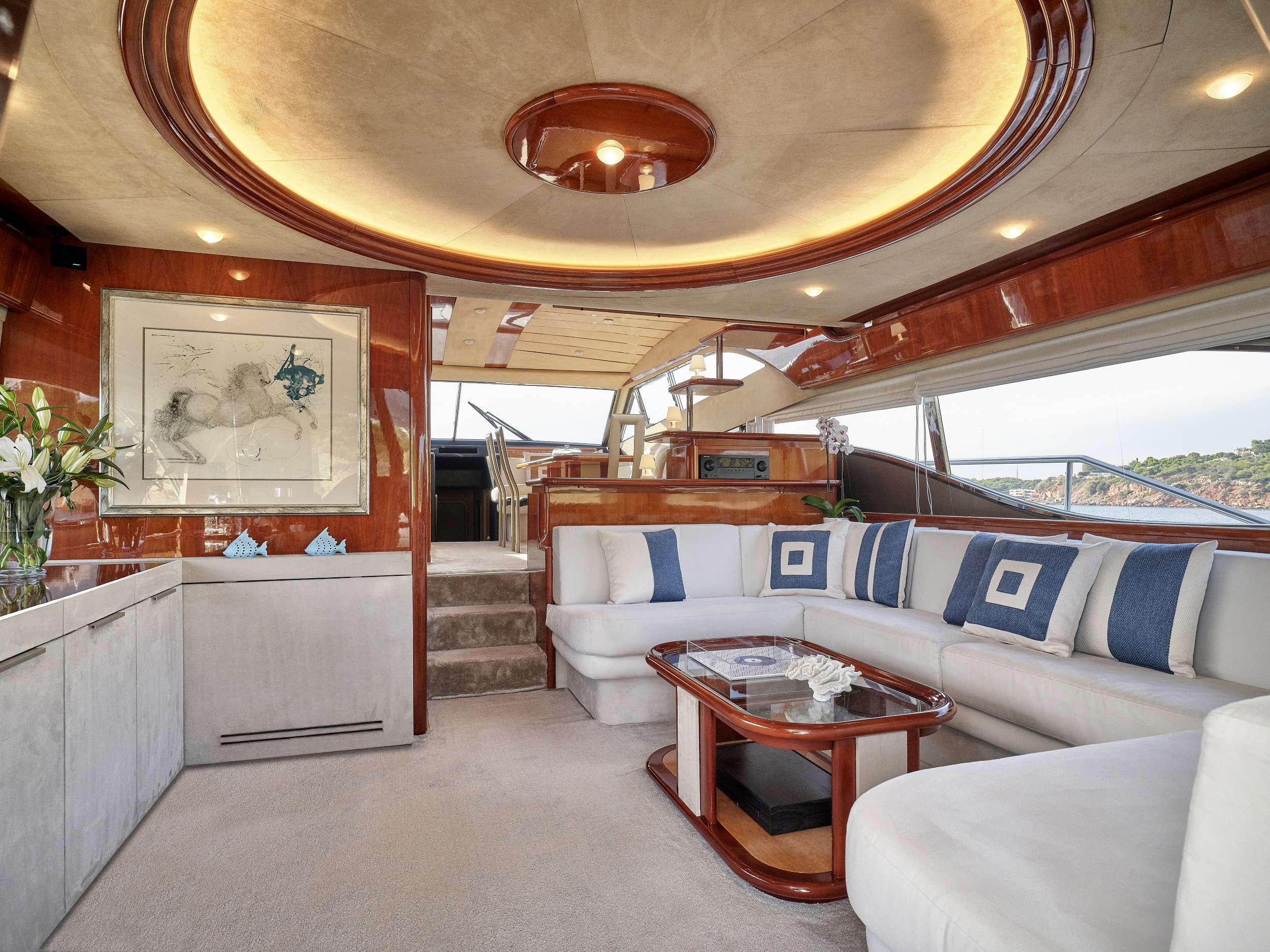 Motor Yacht 'MIREN' Salon, 8 PAX, 4 Crew, 69.00 Ft, 21.00 Meters, Built 2001, Ferretti, Refit Year 2021
