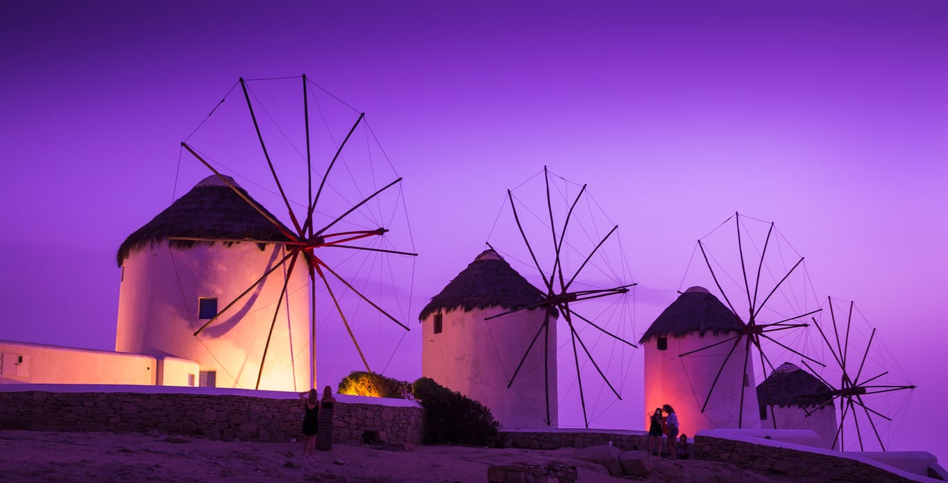 windmills in Mykonos