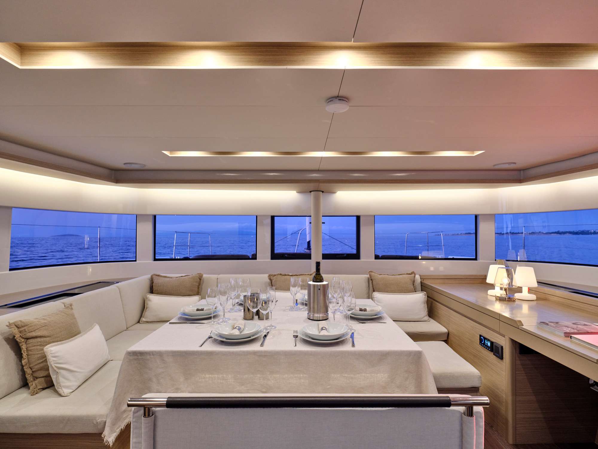 Catamaran Yacht 'EFKRATI' Dining area, 12 PAX, 2 Crew, 51.00 Ft, 15.00 Meters, Built 2023, Lagoon