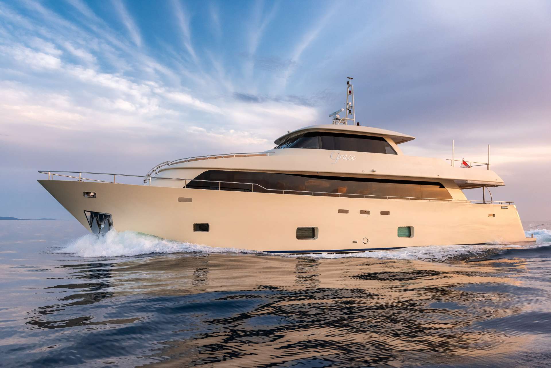 Motor Yacht 'GRACE', 10 PAX, 5 Crew, 91.00 Ft, 28.00 Meters, Built 2013, Aegean Build
