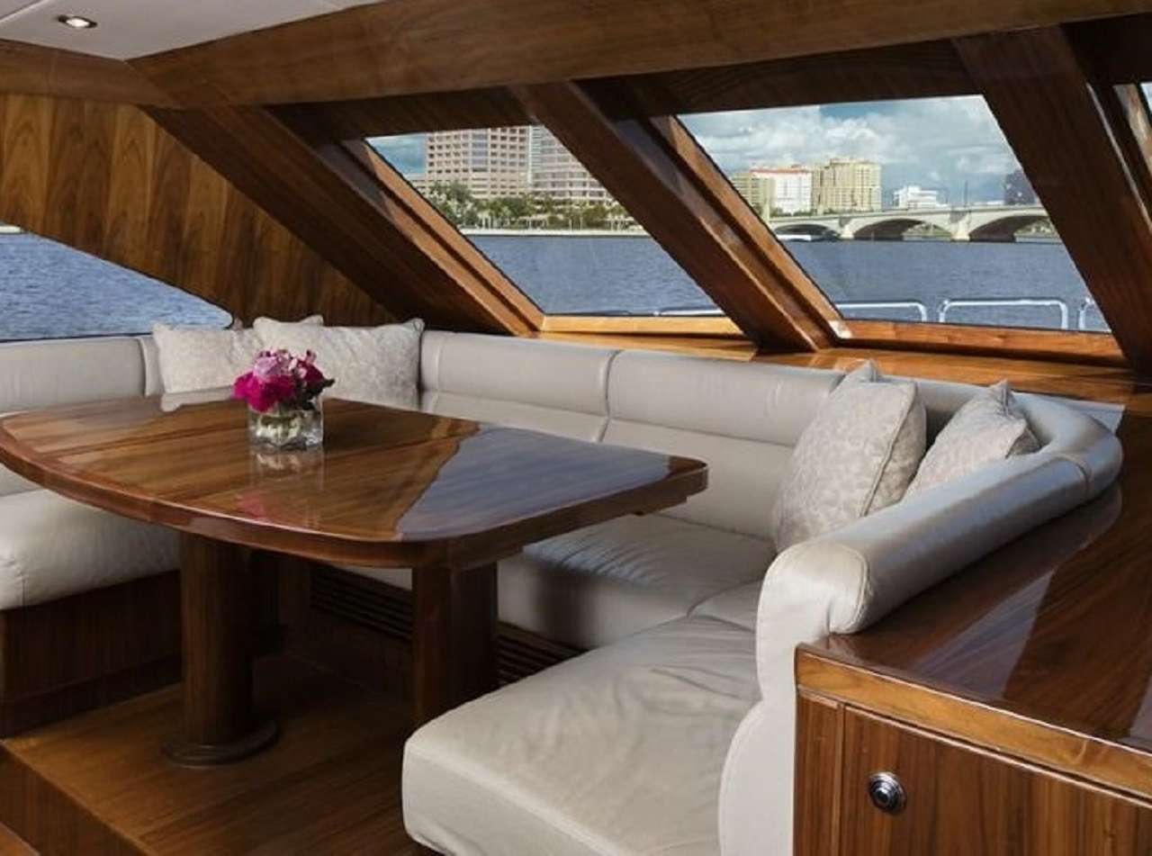 Motor Yacht 'LADY DEENA II' Galley seating, 8 PAX, 4 Crew, 101.00 Ft, 30.00 Meters, Built 2011, Hargrave, Refit Year 2016
