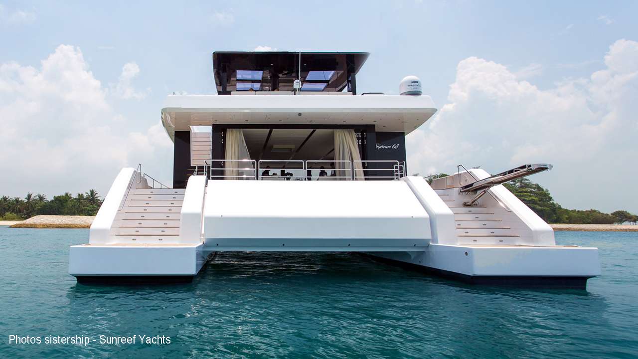 Motor Yacht 'MAYRILOU' AFT VIEW, 10 PAX, 4 Crew, 68.00 Ft, 20.00 Meters, Built 2017, Sunreef Yachts