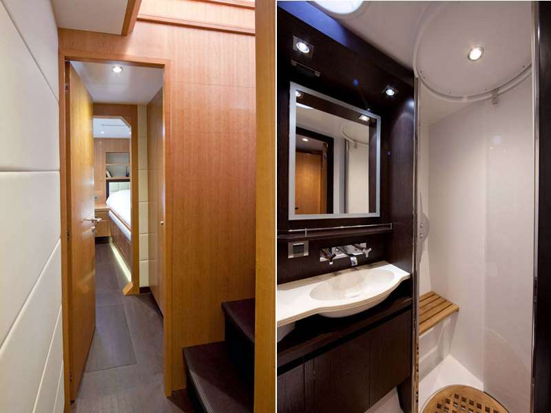 Catamaran Yacht 'MOBY DICK' Interior and Bathroom, 10 PAX, 3 Crew, 65.00 Ft, 19.00 Meters, Built 2009, FOUNTAINE PAJOT