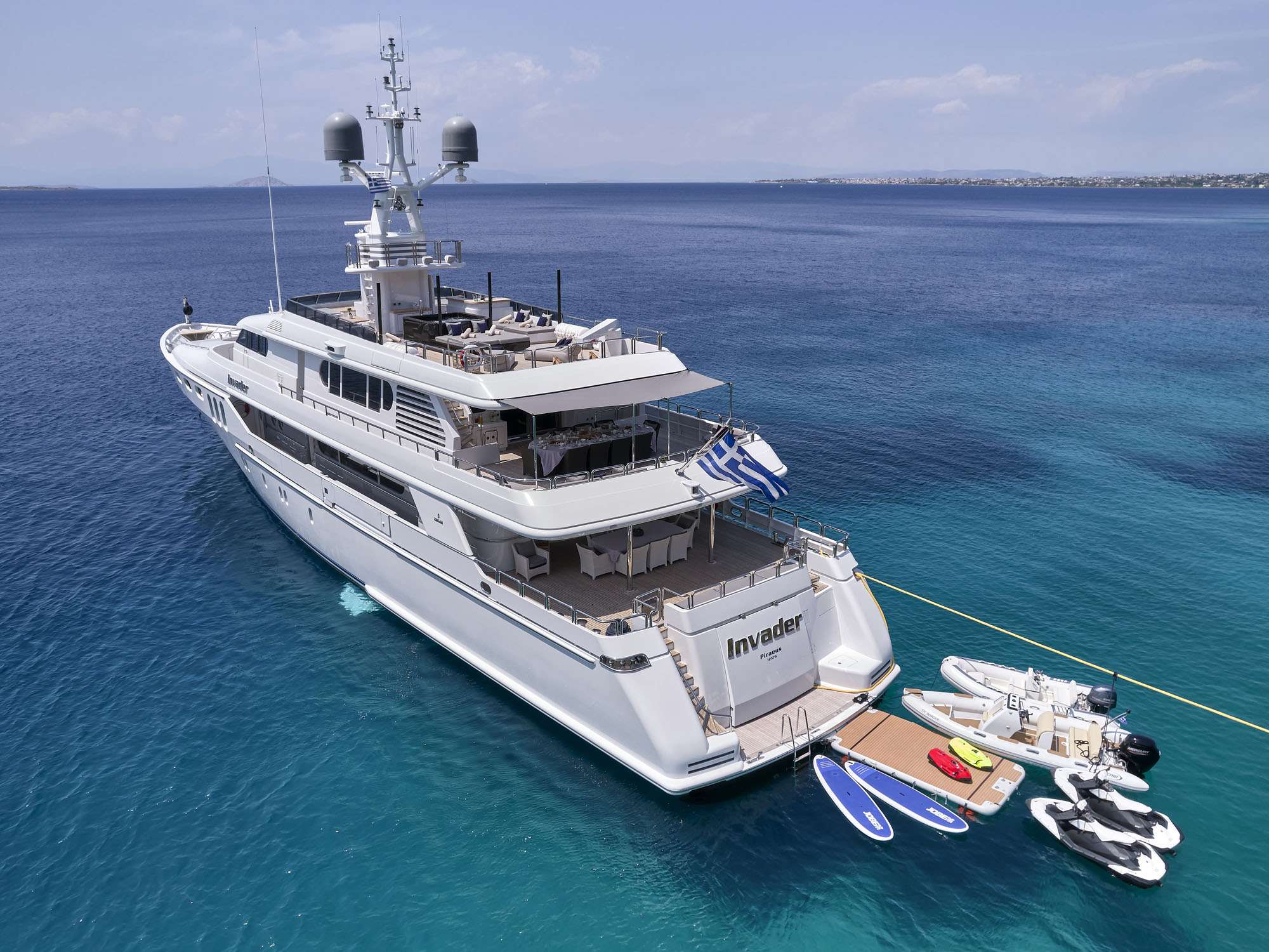 Motor Yacht 'INVADER' Swimming Platform / Water Toys, 12 PAX, 12 Crew, 164.00 Ft, 50.00 Meters, Built 1999, Codecasa, Refit Year 2019