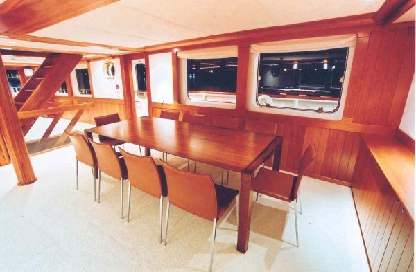 Motor Yacht 'LATITUDE' Formal Dining Salon, 12 PAX, 15 Crew, 170.00 Ft, 51.83 Meters, Built 1973, Schitfsweftu Maschinenfabrik, Refit Year 2003