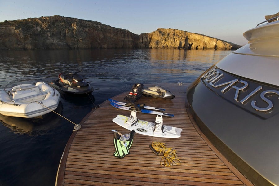 Motor Yacht 'SOLARIS' Water toys, 10 PAX, 5 Crew, 90.00 Ft, 27.44 Meters, Built 2009, Pershing, Refit Year 2014