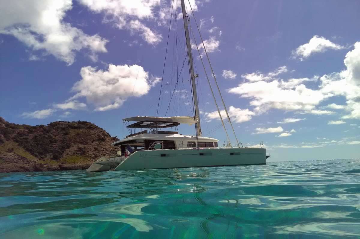 Catamaran Yacht 'LADY M' Heading out from St. Barth, 6 PAX, 2 Crew, 62.00 Ft, 18.00 Meters, Built 2015, Lagoon