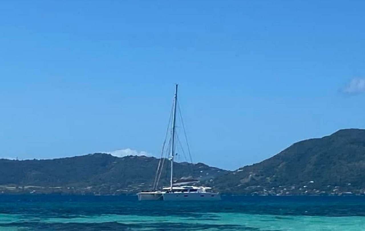 Catamaran Yacht 'MOBY DICK' Moby Dick at anchor in the Grenadines, 10 PAX, 3 Crew, 65.00 Ft, 19.00 Meters, Built 2009, FOUNTAINE PAJOT, Refit Year 2021