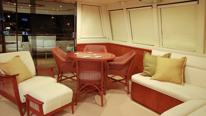 Motor Yacht 'ATLANTIS II' Sky lounge inside, 8 PAX, 80.00 Ft, 24.39 Meters, Built 2005, Sun Boats, Refit Year Major refit 2015! New furnishings, complete paint, upgraded everything! 