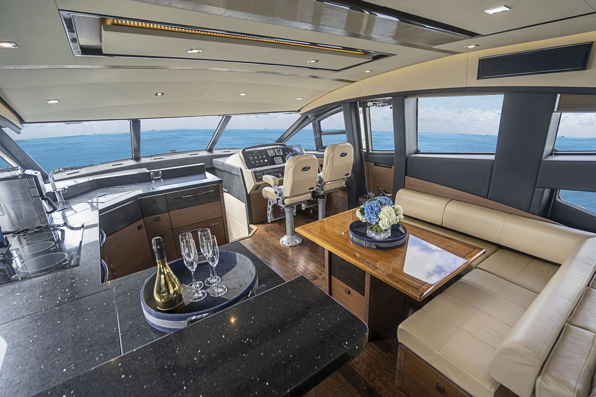 Motor Yacht 'MR. GV' Salon galley with bar and seating, 5 PAX, 65.00 Ft, 19.00 Meters, Built 2016, Sea Ray
