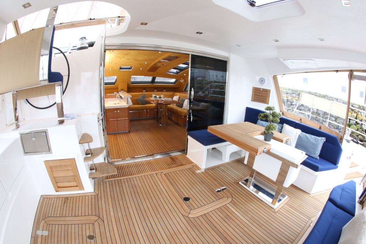 Catamaran Yacht 'XENIA50' Cockpit and alfresco dining area, 6 PAX, 50.00 Ft, 15.00 Meters, Built 2015, Privilege